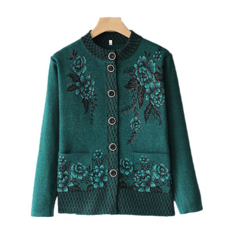 2023_Áo Len Cài Cúc Hoa Đính Đá Tặng Mẹ