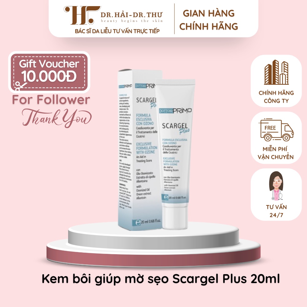 ✅[CHÍNH HÃNG] Kem bôi giúp mờ sẹo Scargel Plus 20ml - Nhãn hàng Dottor