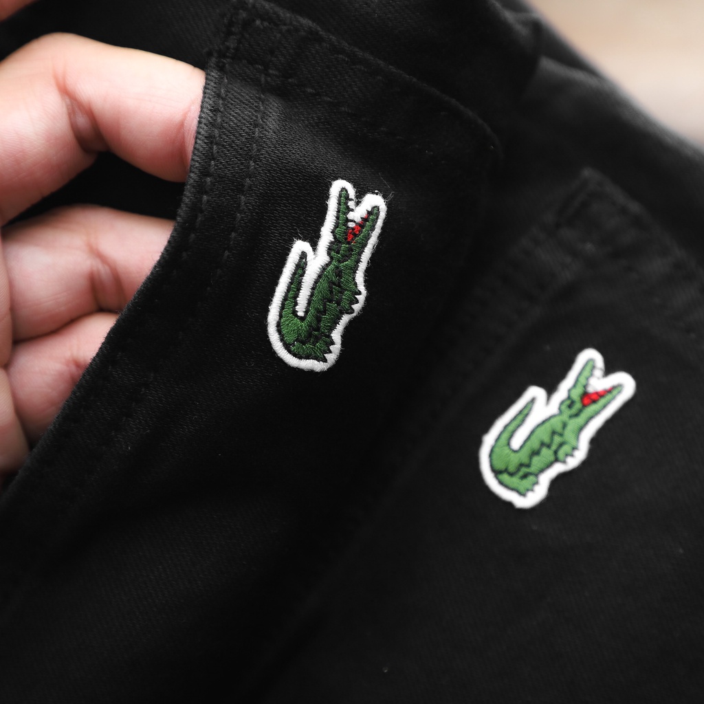 Quần Jean Nam LACOSTE LIVE Màu Full Đen 2023 Form SlimFit Mềm Mịn Co Giãn Hàng Xuất Xịn Có Big Size