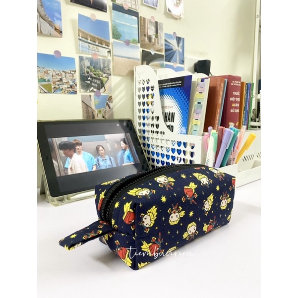Hộp bút, bóp viết, pouch, túi bút hoạ tiết wonder woman hoạt hình