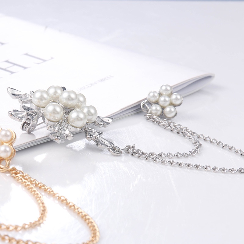 Ghim Cài Áo Hình Sao Biển Đính Ngọc Trai Thiết Kế Đơn Giản Sang Trọng Chất Lượng Cao Cho Nữ