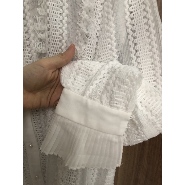 NEVA newtag set áo sơ mi trắng và chân váy hồng mới nguyên tag S/M