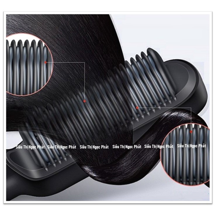 Lược Điện Chải Tóc - Uốn, Duỗi, Tạo Kiểu Tóc Chuyên Nghiệp - Làm Nóng Nhanh Với 6 Mức Nhiệt Bảo Vệ Tóc