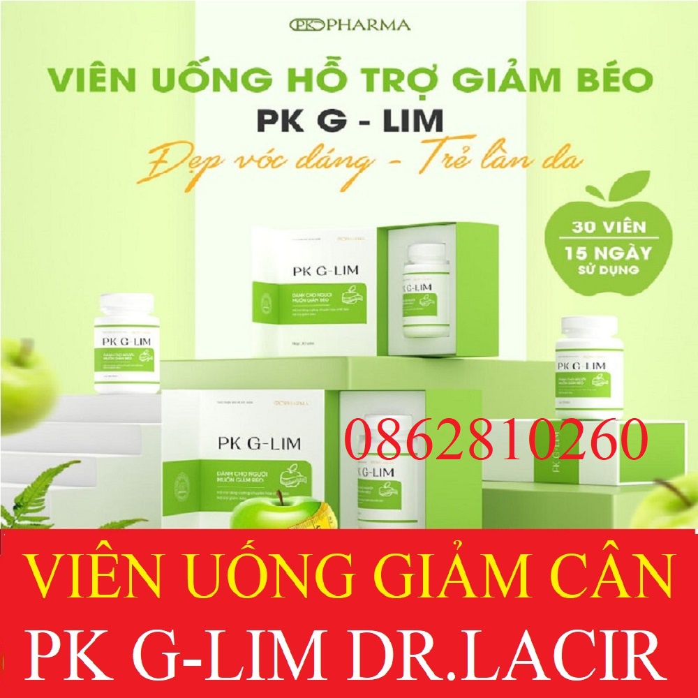 PK G-LIM GLIM Dr Lacir,viên uống hỗ trợ giảm béo hạn chế tích tụ mỡ thừa giúp săn chắc cơ thể [D-tox slim Drlacir]