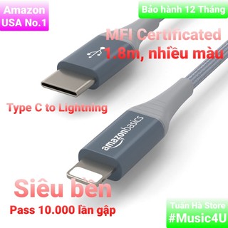  Củ cáp sạc nhanh USB type C ra to L Anker Amazon Basic Tuấn Hà Store 