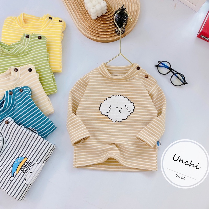 Áo cao cổ dài tay thu đông chất liệu mềm mại siêu ấm áp cho bé