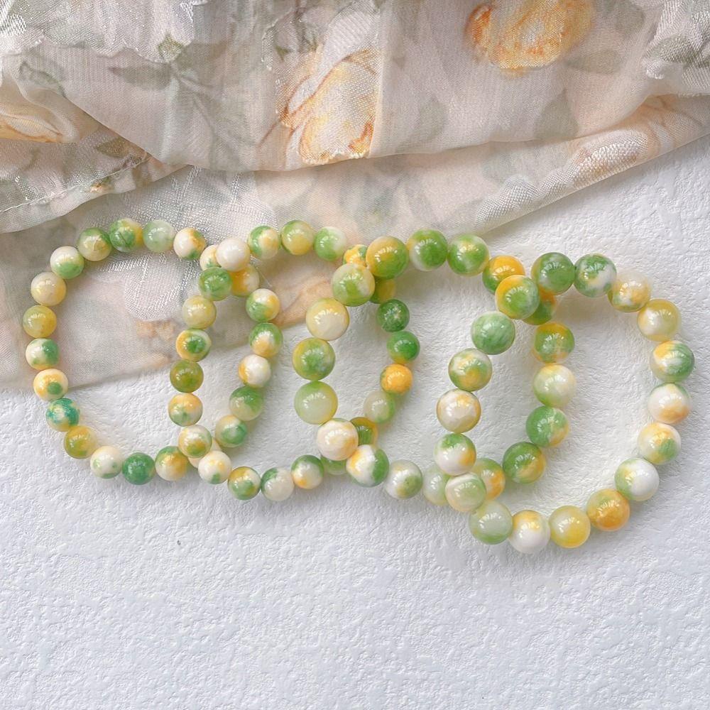 Vòng Tay Dây Thun Co Giãn Màu Kẹo Dễ Thương Dành Cho Nữ