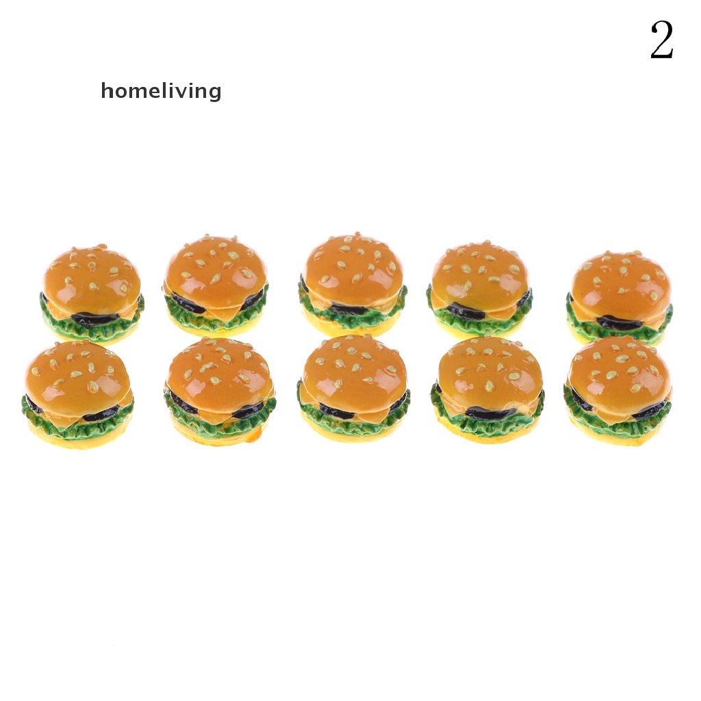 Set 2 Mô Hình Bánh Hamburger Đồ Chơi Cho Nhà Búp Bê