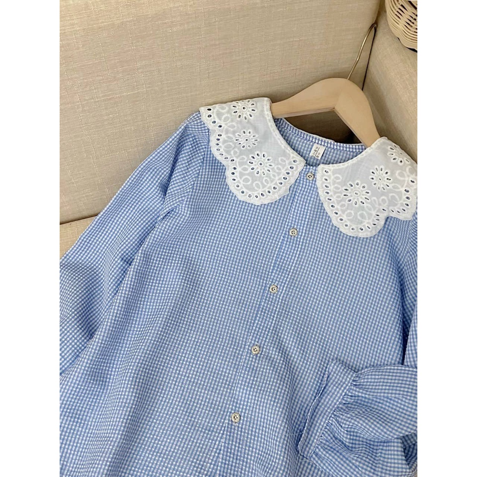 Áo babydoll tay bèo tiểu thư hàng QCCC loại 1 A0009 aosomicongsothietke