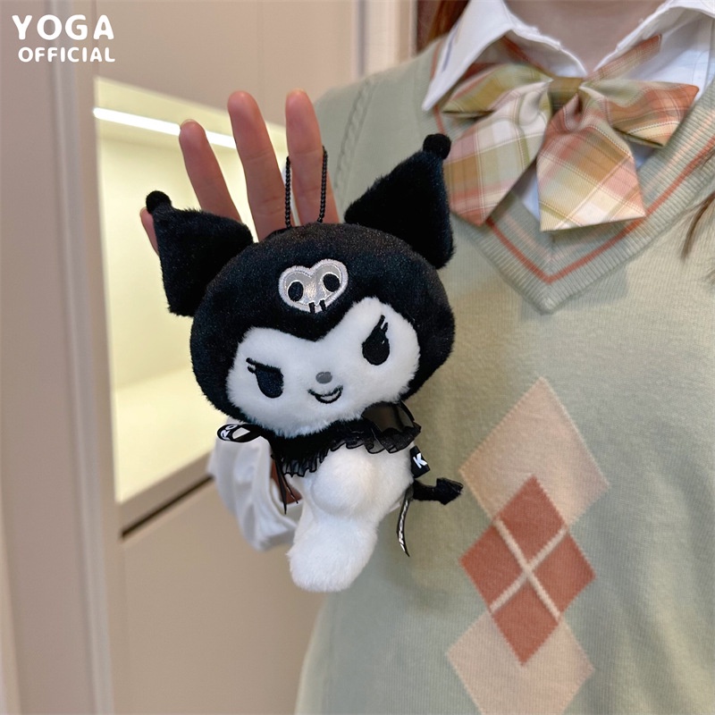 Sanrio Búp Bê Nhồi Bông Đội Mũ kuromi blalck Quà Tặng Cho Bé Gái # 1