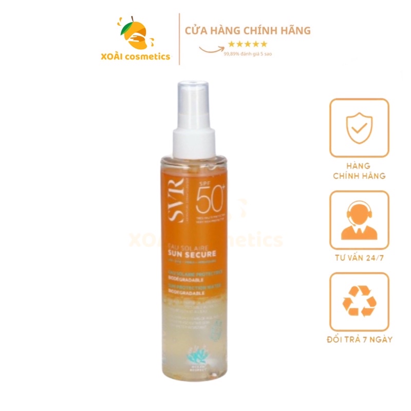 Xịt chống nắng SVR Sun Secure Eau Solaire SPF50 ++++ 200ml | Chính hãng