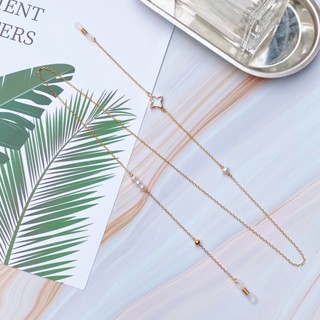  Dây chuyền đeo gọng kính cỏ bốn lá pha lê ấn tượng sang chảnh unisex phong cách nổi bật 