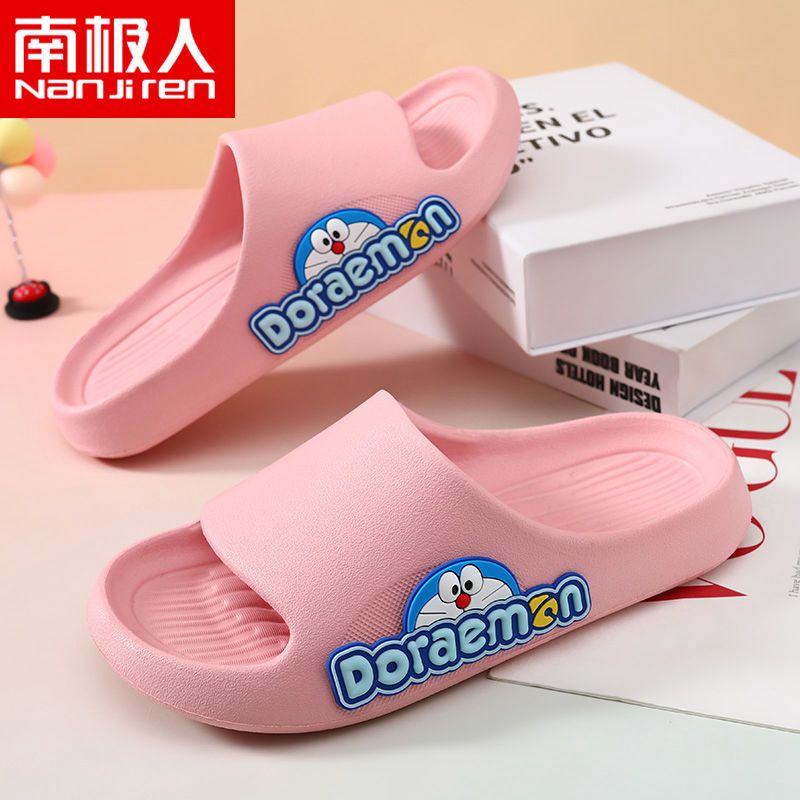 Dép Đi Trong Nhà Chống Trượt Trọng Lượng Nhẹ In Hình Doraemon Dễ Thương Dành Cho Cặp Đôi