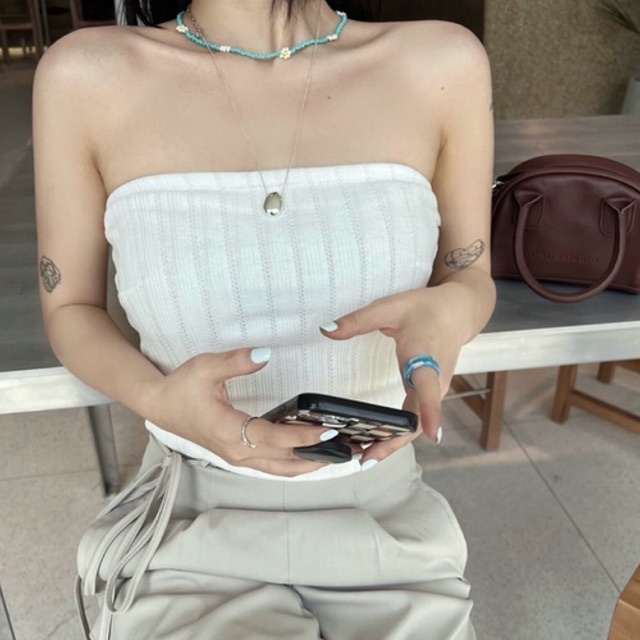 BAE TUBE TOP - Áo ống vải sọc có lót dày dặn co giãn - Newby Shop | BigBuy360 - bigbuy360.vn