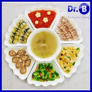 Bộ đĩa hoa mặt trời gốm sứ Minh Châu đẹp lung linh bày cỗ GiadungDrB