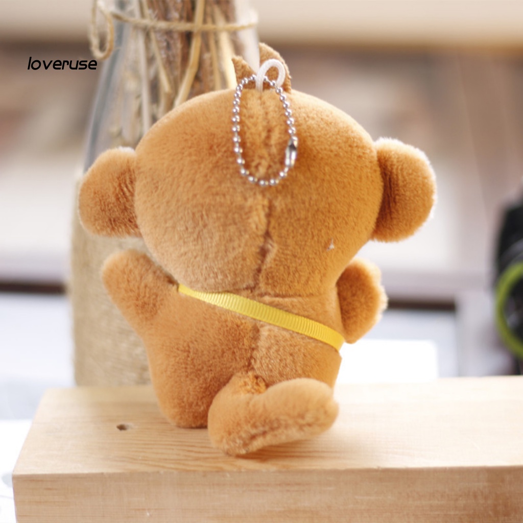 Móc Khóa Hình Chú Khỉ Nhồi Bông Siêu Nhẹ Dễ Thương 11cm