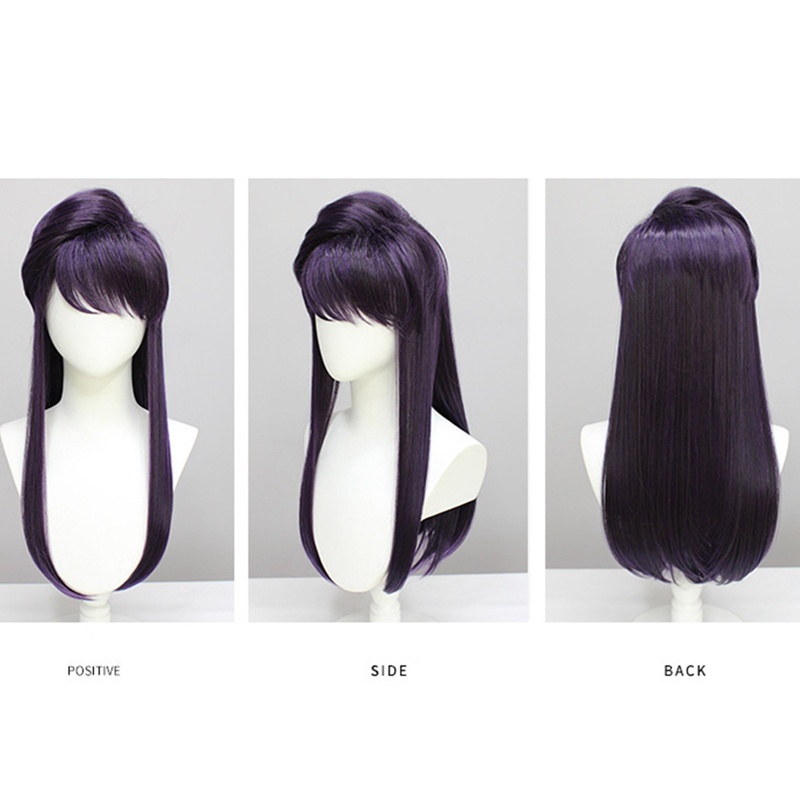 Tóc Giả Cosplay Komi san Wa Comyushou Desu Komi Shoko Màu Tím Đen