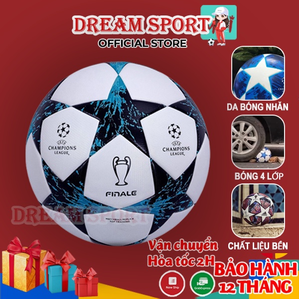 Quả bóng đá đúc tiêu chuẩn, banh bóng đúc (4 lớp) mẫu mới nhất - Banh da số 5, Bảo Hành 12 Tháng
