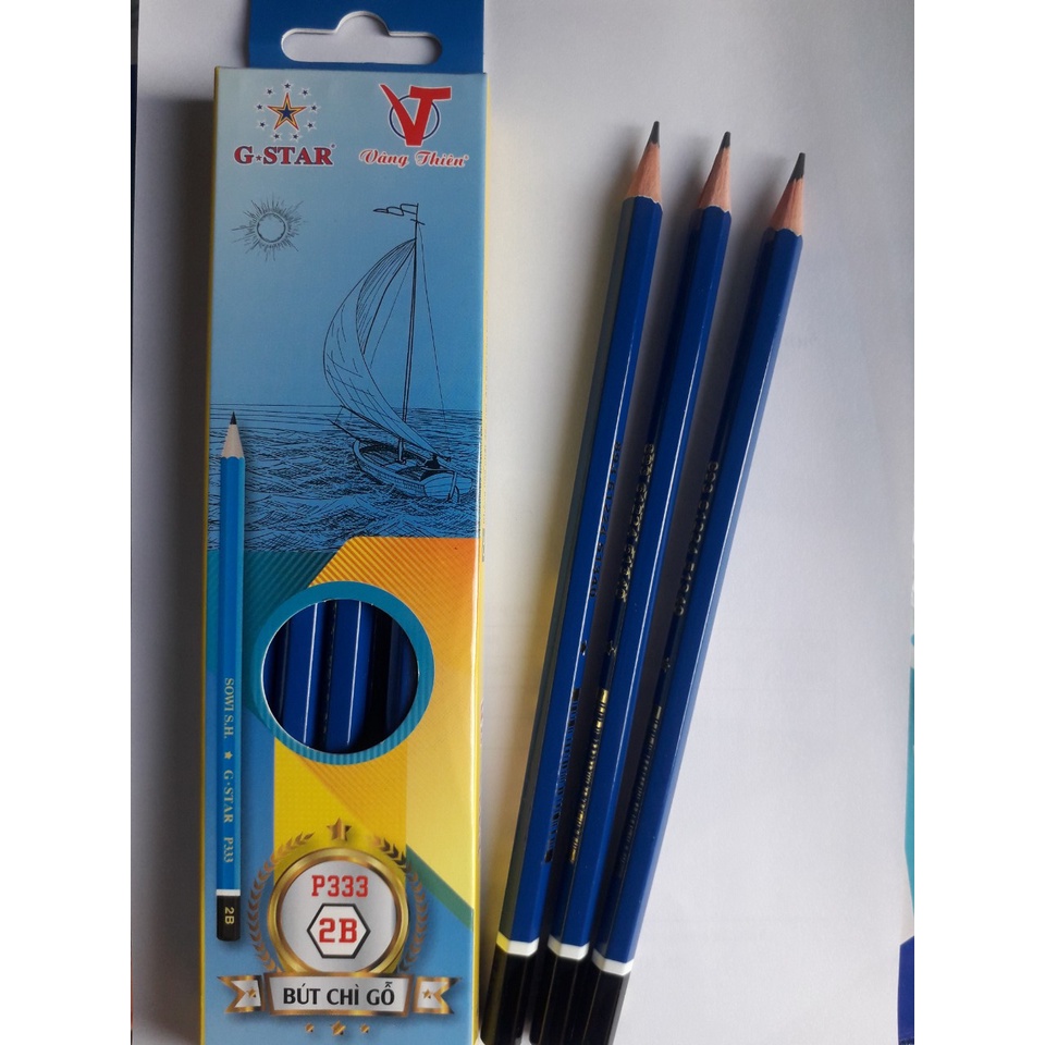 01 Cây Bút Chì 2B STAEDTLER vàng (134 - 2B) có tẩy - 2B G-star không tẩy
