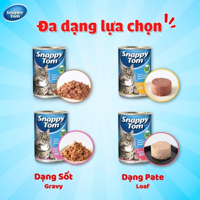 [Thêm vị cá mới] Pate Mèo Snappy Tom - 400G