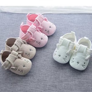 Giày cotton đế mềm dành cho bé trai gái sơ sinh tập đi