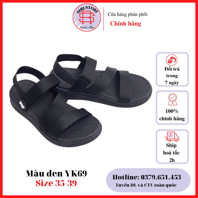 Giày Sandal Yanki Nam Quai Chữ Z Chéo Đế Cao Su Quai Dù Đi Học Đi Làm Đi Chơi Full Size YK69-Siristore