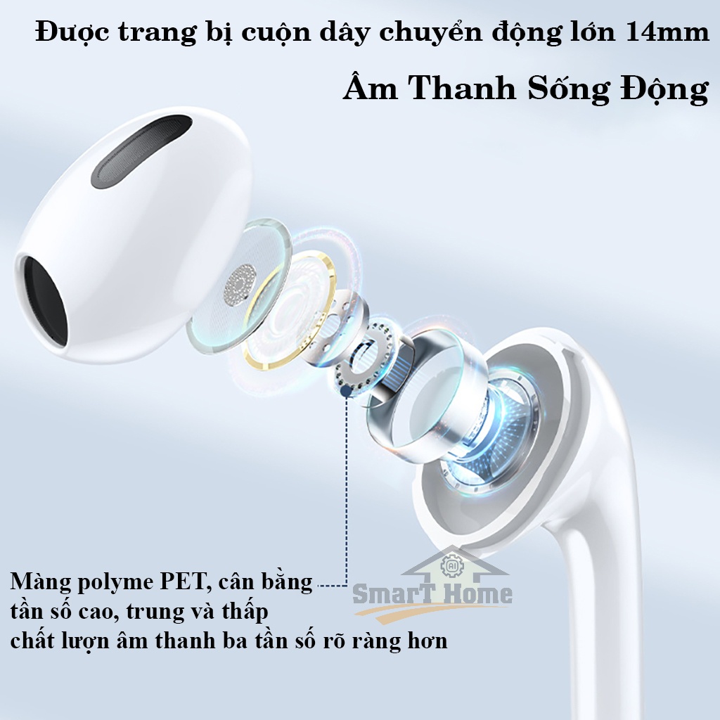 Tai Nghe Có Dây BASSEUS C17 Trắng - Tai Nghe Có Dây Có Mic Cổng TYPE C Thích Hợp Với Samsung, Huawei, Xiaomi, Oppo, ...