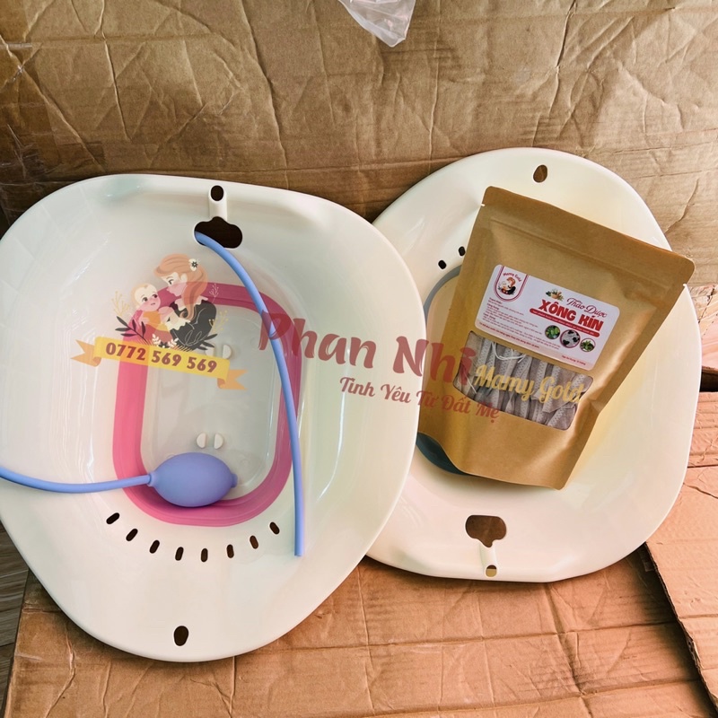 SET THẢO DƯỢC VÀ CHẬU XÔNG NGÂM VÙNG KÍN GẤP GỌN | Mamy Gold