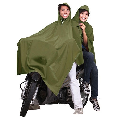 Áo Mưa cánh dơi 2 Đầu Loại Dày vải dù chống thấm/Áo mưa đôi chống nước, chống bám bẩn cực tốt che kín người, tiện dụng
