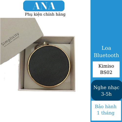 Loa Bluetooth Kimiso BS02, loa mini có móc treo tiện lợi, có khe cắm thẻ nhớ