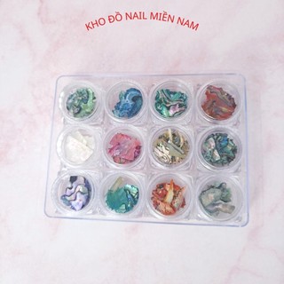 Xà cừ nail xà cừ vân đá ẩn trang trí móng nhiều màu sắc