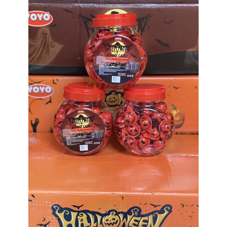 Hũ 50 viên kẹo dẻo có nhân siro Gummy Candy hình con mắt Thái Lan siêu ngon giá sỉ