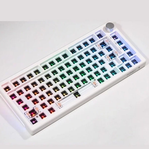 KIT bàn phím cơ custom Fuhlen H75S 3-Mode / Gaske / Hotswap / Mạch xuôi - Hàng chính hãng