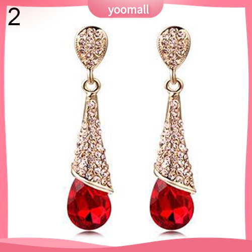 {YO} Bông Tai Kẹp Vành Tai Đính Đá Zircon Toàn Diện Cho Nữ