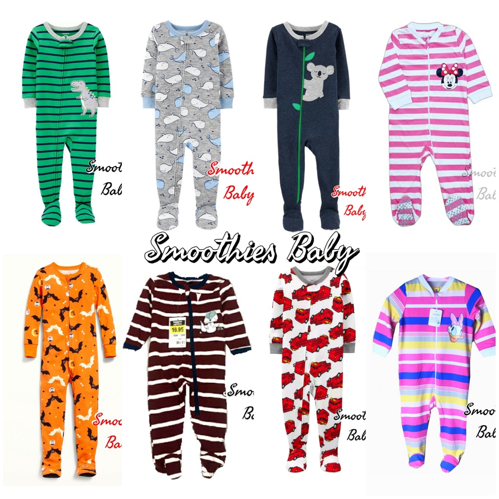 Sleepsuit chọn mẫu DÂY KÉO thun cotton cao cấp 8-14KG/ 12m,18m, 24m