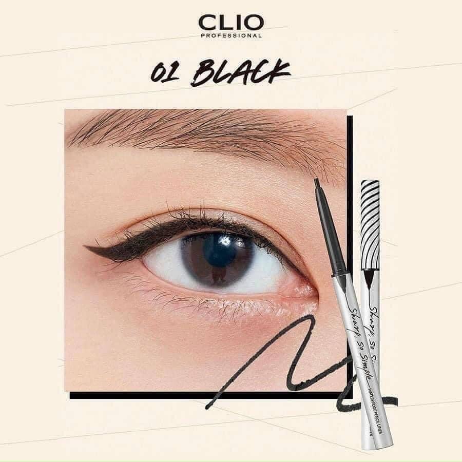 Chì kẻ mắt không trôi Clio Sharp So Simple Waterproof Pencil Liner