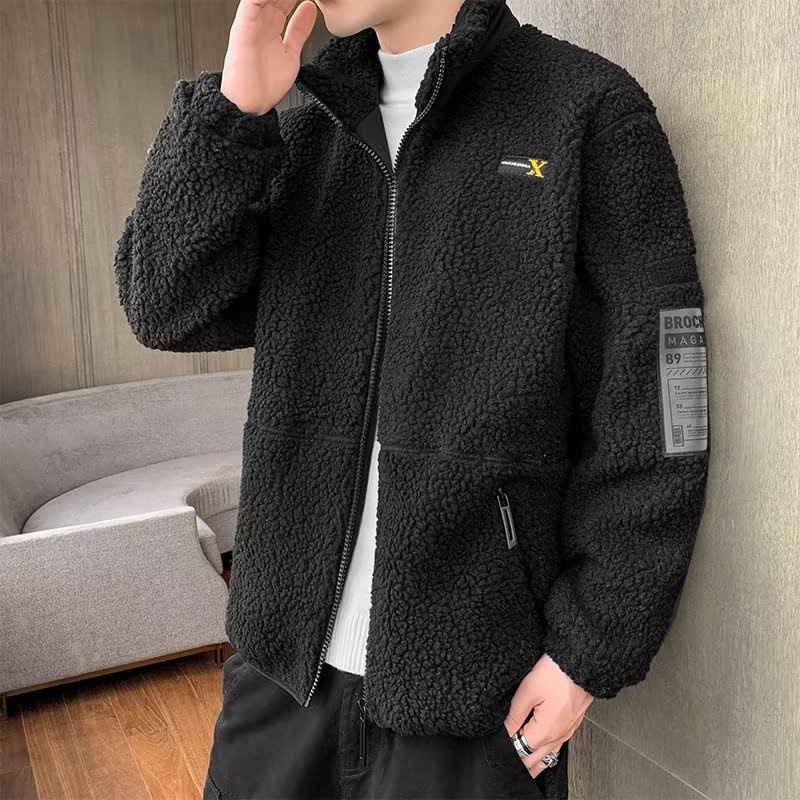 Áo khoác lông cừu M-3XL Áo khoác nam mùa thu đông có đệm đường phố Áo khoác đệm dày Áo khoác mùa đông