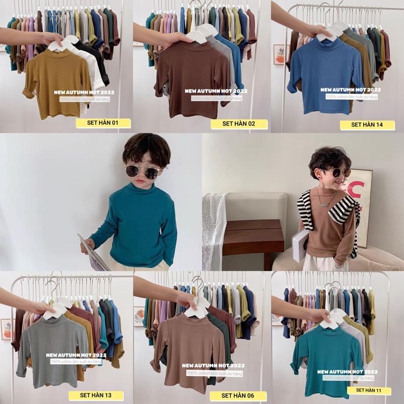 SET 3 ÁO GIỮ NHIỆT CỔ 3P XUẤT HÀN CHO BÉ