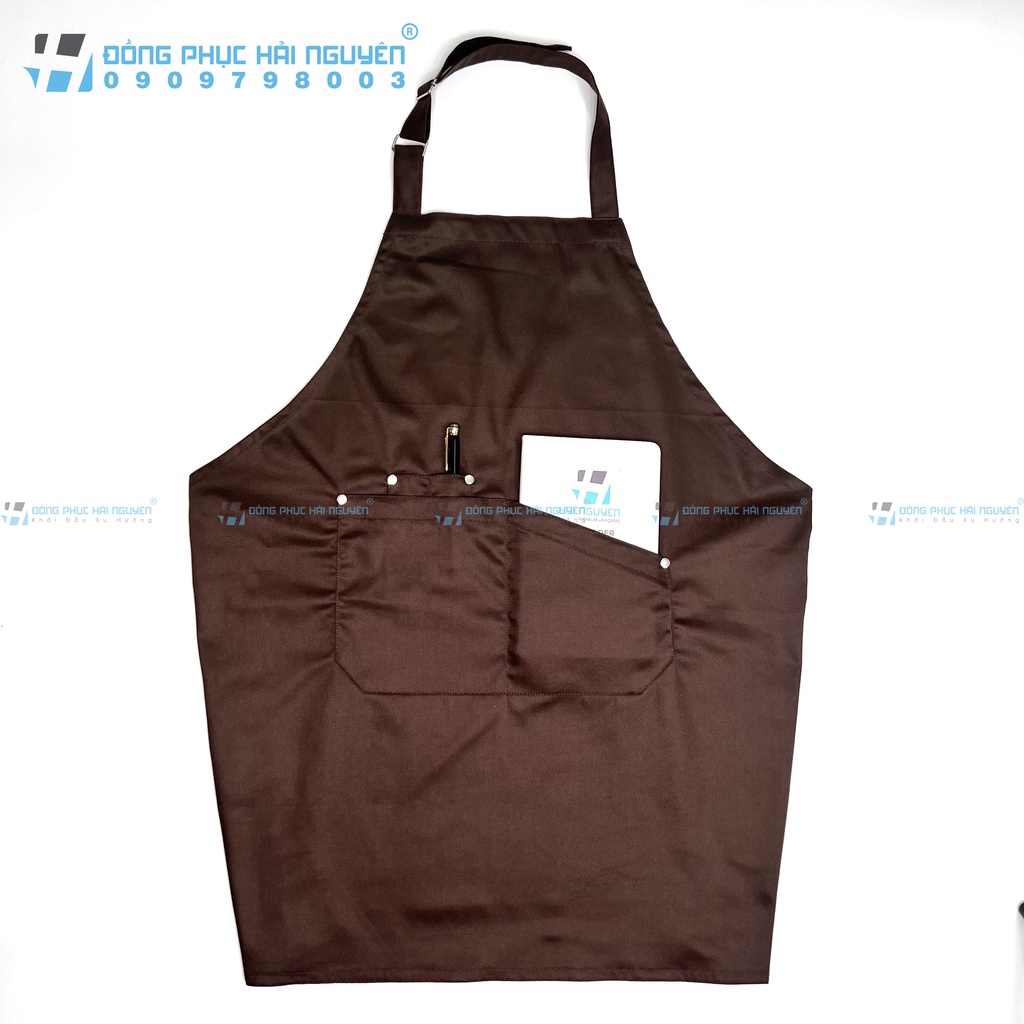 Tạp dề đồng phục tạp dề bếp tạp dề pha chế cao cấp vải kaki cotton Hàn Quốc dành cho Nam Nữ
