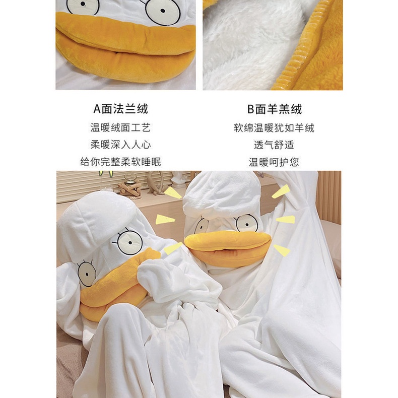 Bộ Đồ Ngủ Liền Thân In Hoạt Hình Gintama Elizabeth Vui Nhộn Thời Trang Mùa Đông Cho Các Cặp Đôi