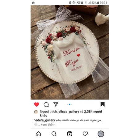 Tranh thêu tay trang trí tiệc cưới/ Tranh thêu tay kỉ niệm