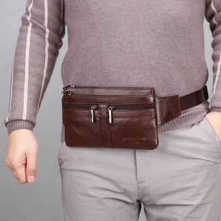 Túi Đeo Hông Thể Thao Bằng Da Thật Siêu Mỏng Đa Năng