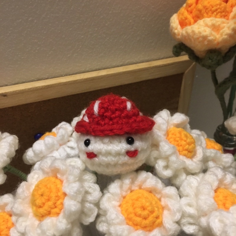 Móc khoá hình nấm độc lạ đáng yêu bằng len