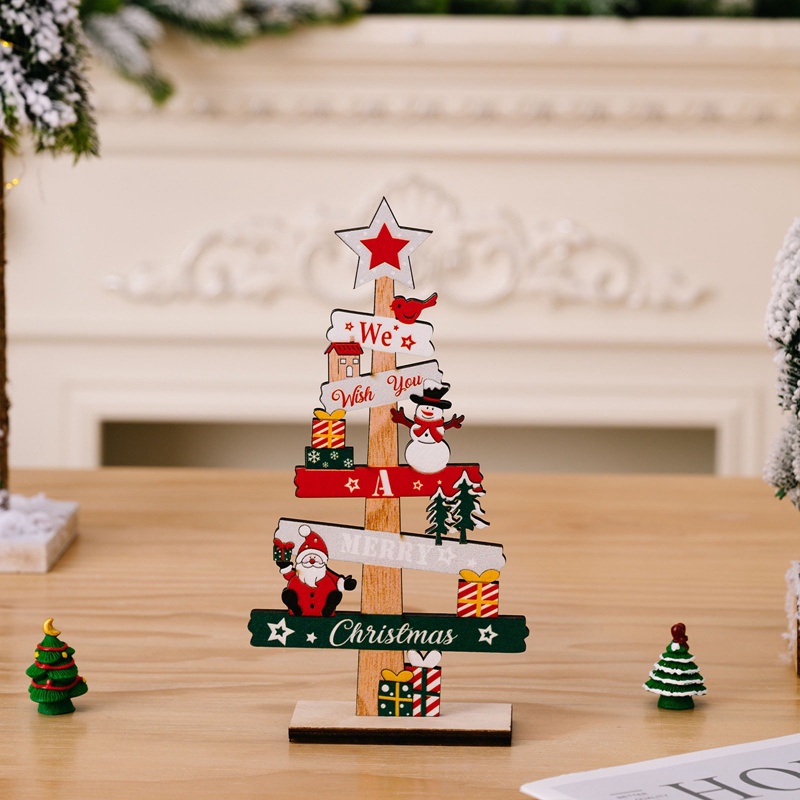 1 Cây Thông Noel Bằng Gỗ Trang Trí Bàn Làm Việc