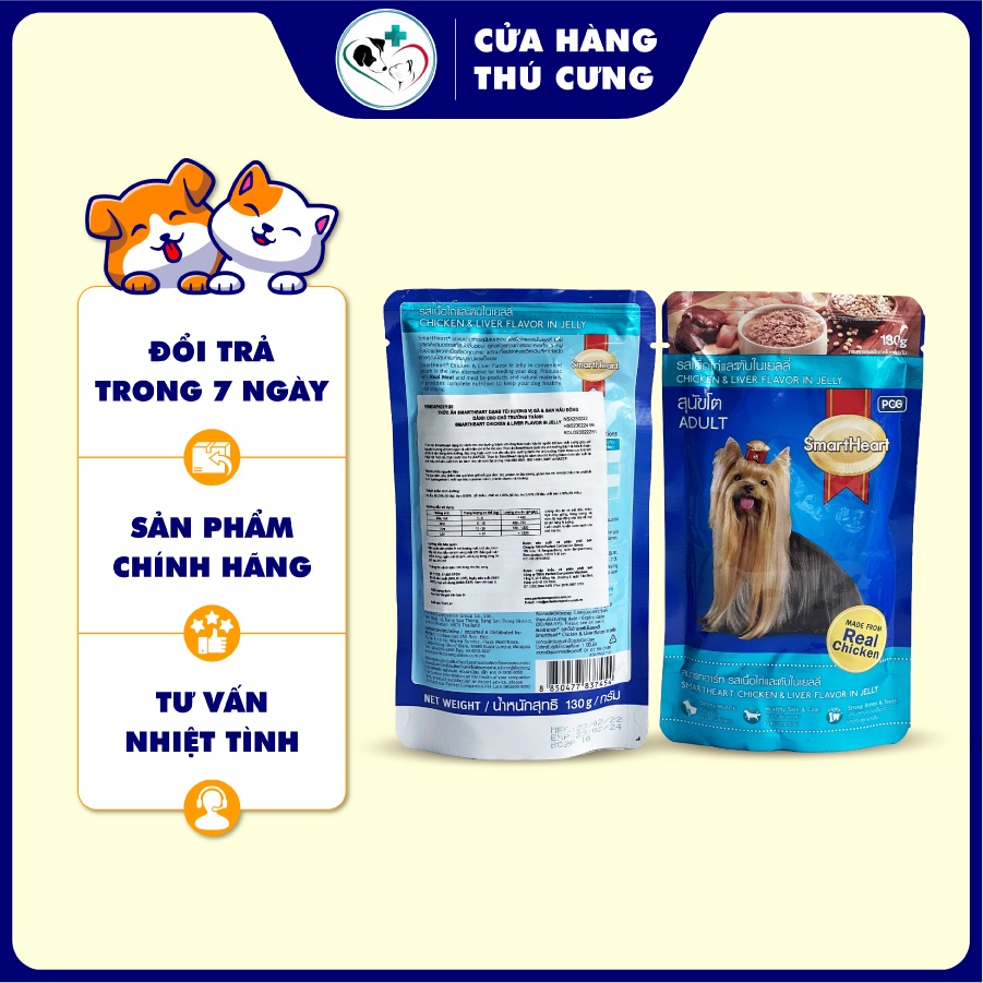 Pate Cho Chó SMARTHEART Mix Nhiều Vị Đa Dạng Thơm Ngon Hảo Hạng 130gr ORI PETS