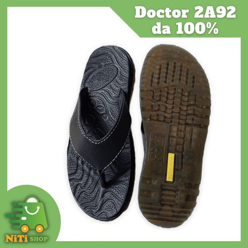 Dép da nam dr martens chất liệu da 100% đế cao su nguyên khối bảo hành 3 tháng