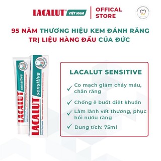 Kem đánh răng lacalut chống ê buốt,chảy máu nướu răng của đức