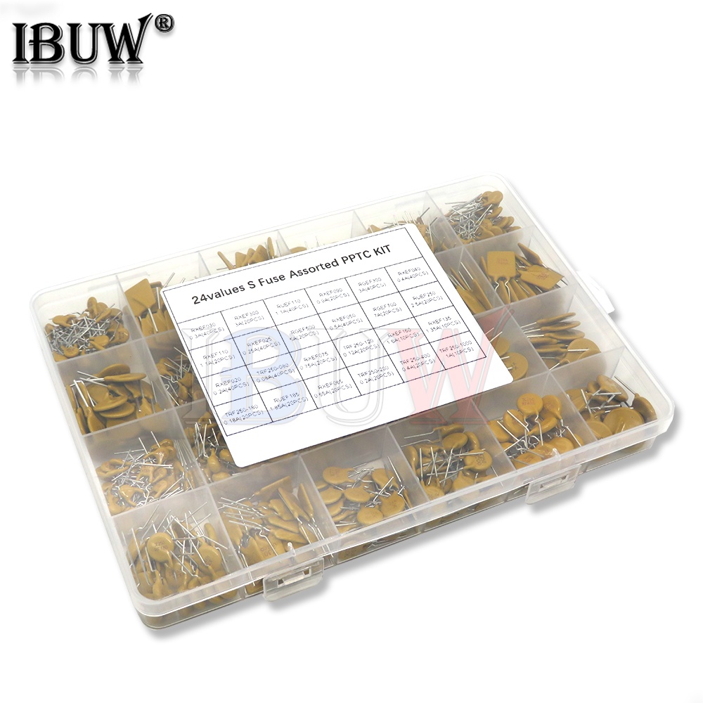 Set 610 Cầu Chì Tự Đóng Mở 24 Giá Trị 0.05A 0.1A 0.2A 0.25A 0.3A 0.4A 0.5A 0.75A 0.9A 1.1A 1.35A 2A 2.5A 3.75A