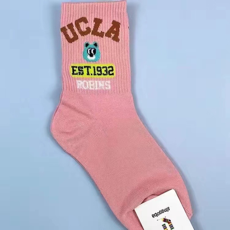 Vớ Cổ Trung In Họa Tiết Hoạt Hình Phong Cách Hàn Quốc Dễ Phối Đồ Thời Trang Mùa Thu Cho Nữ