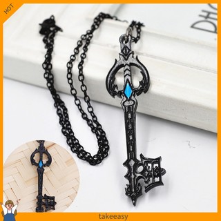 Vòng cổ mặt hình chìa khóa khắc chữ Kingdom Hearts Oblivion độc đáo cho nam và nữ